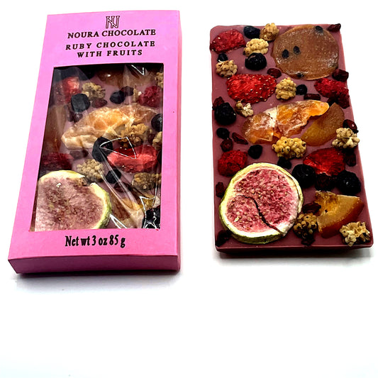 Ruby Chocolate Bar with Fruit